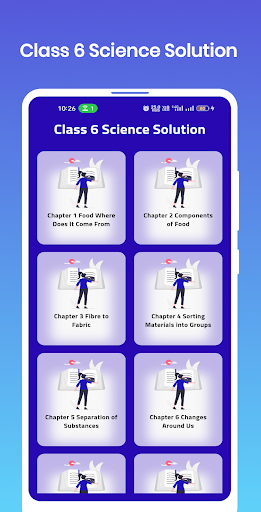 Android application Class 6 Science Solution screenshort