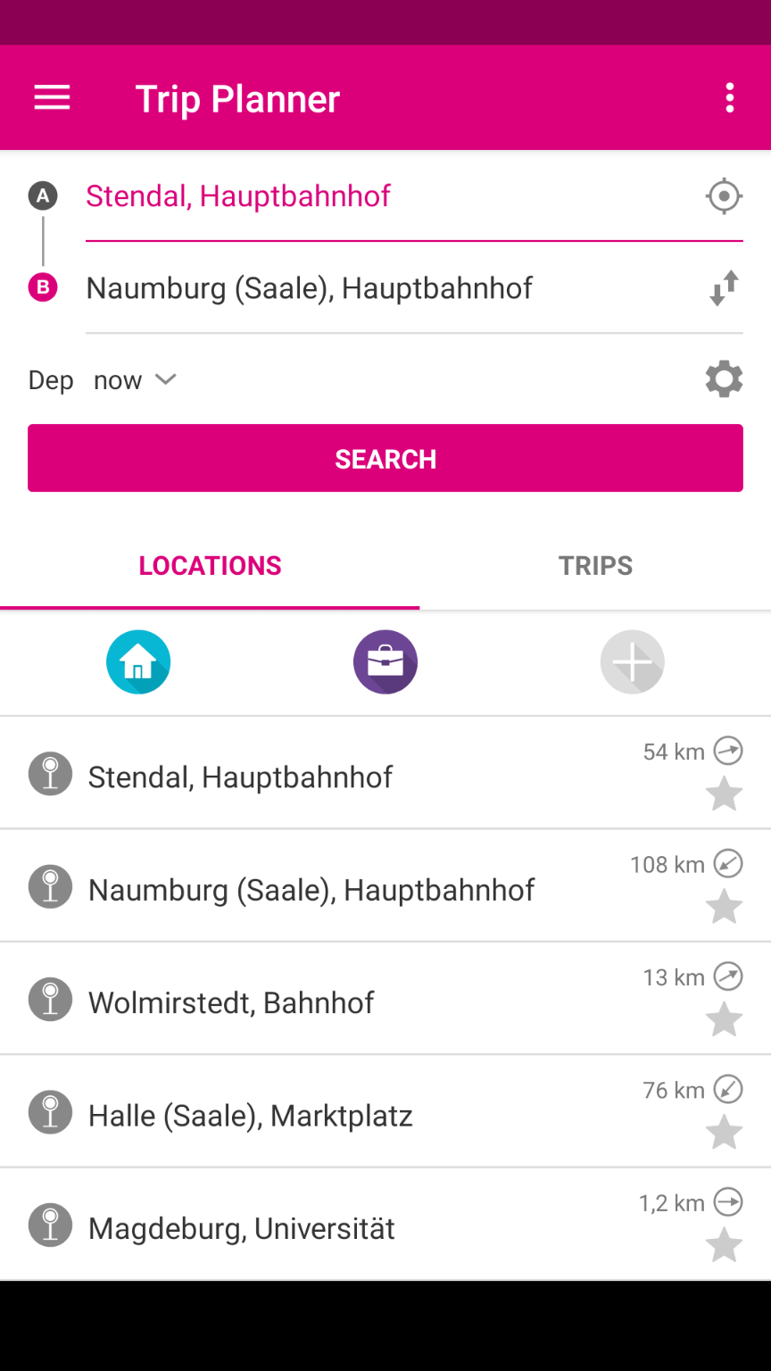 Android application INSA - Infos zum Nahverkehr screenshort