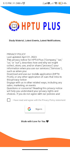 HPTU Plus (HIMTU Students App) Screen 3
