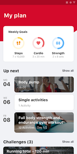 Android application 2020 Fitness screenshort
