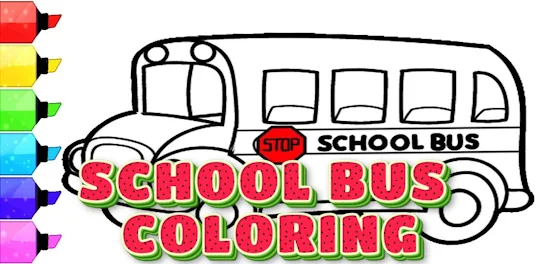 coloring school bus game