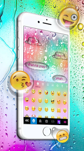 Rainbow Waterdrops Keyboard Th Screen 2