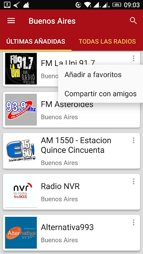 Buenos Aires Radio Stations Screen 2