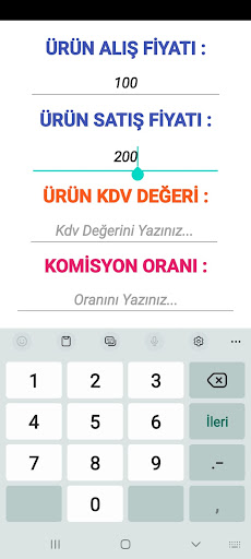 Pazaryeri Kâr Hesapla Screen 2