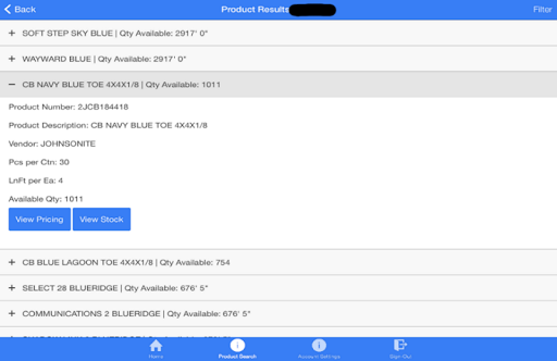 ROE Mobile - NRF Distributors Screen 2