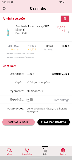 Android application Perfumarte Portugal screenshort