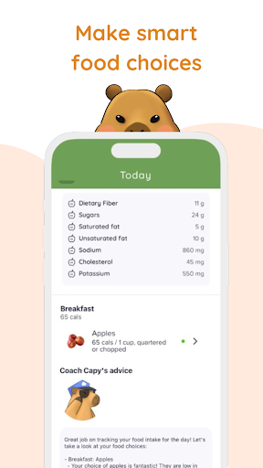 Screenshot of Capy Diet: Calorie Counter Pet
