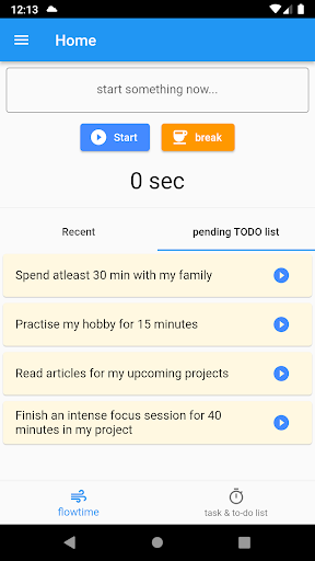 Haby - Time, Todos and Notes Screen 2
