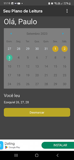 Android application BíbliaGuiada screenshort
