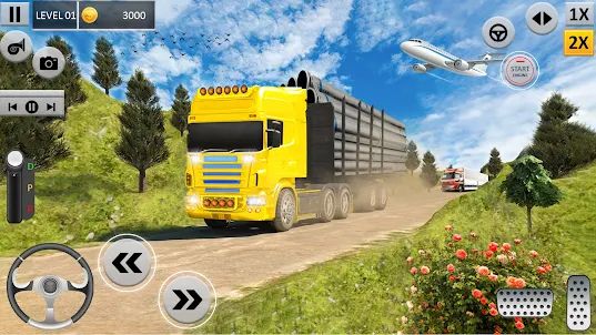 미국 트럭 대형 트럭 시뮬레이터