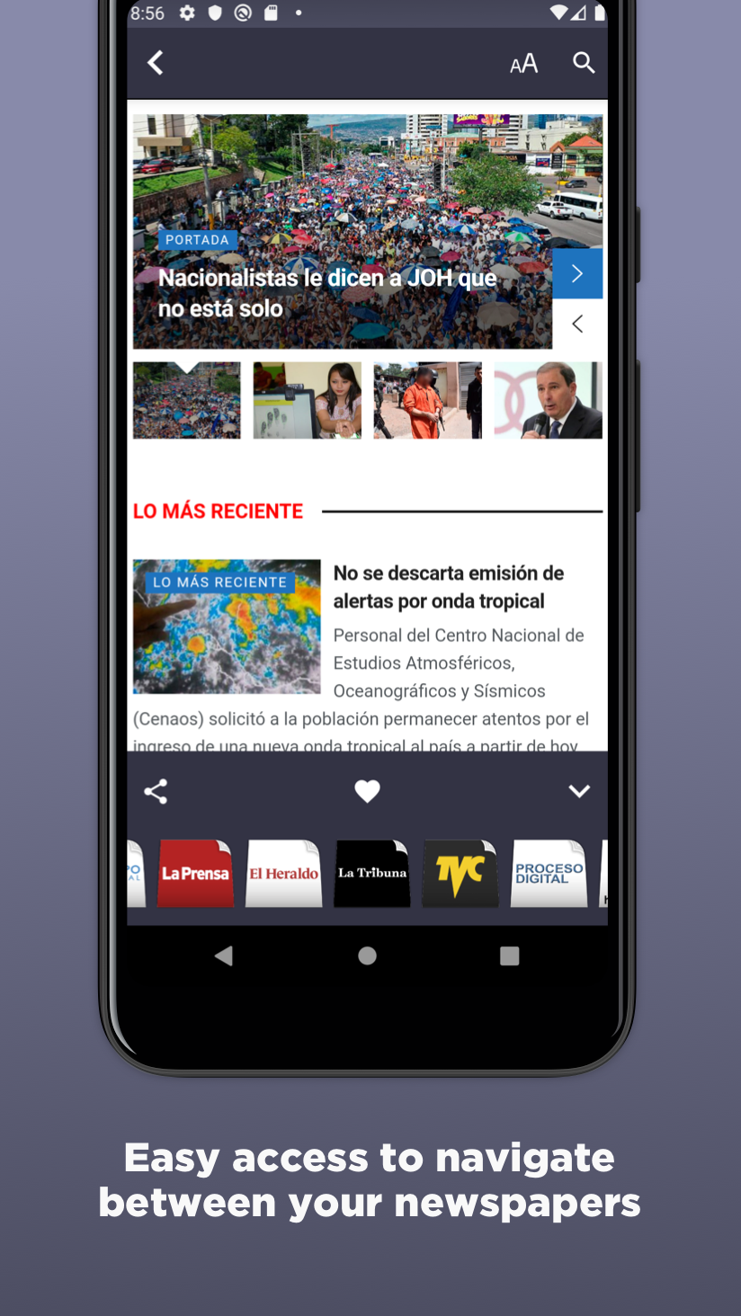 Android application Honduran Newspapers screenshort