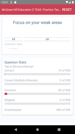 Screenshot of 5 TEAS Nursing School Entrance