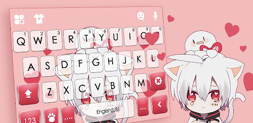 Anime Cat Boy Keyboard Backgro