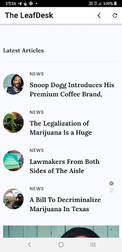 Android application Theleafdesk screenshort