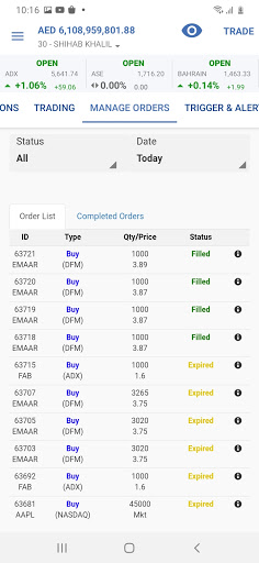 FHS Mobile Trading Screen 3