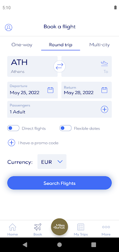 Screenshot of Aegean Airlines