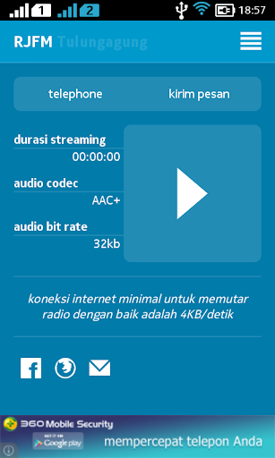 Android application RJFM Streaming Tulungagung screenshort