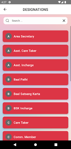 Area Directory Screen 3
