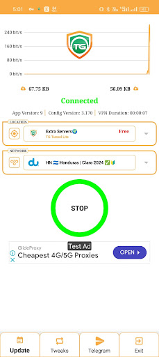 Android application TG Tunnel Lite VPN screenshort