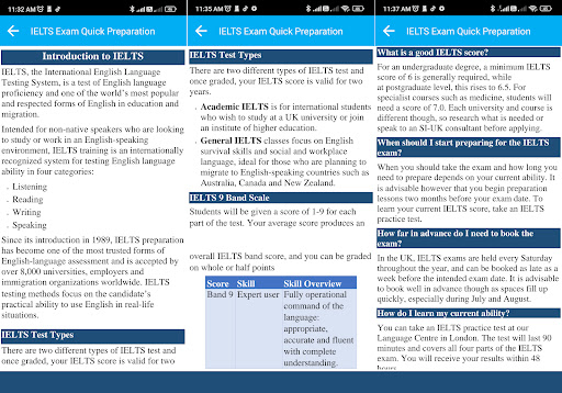 IELTS Exam Quick Preparation Screenshot