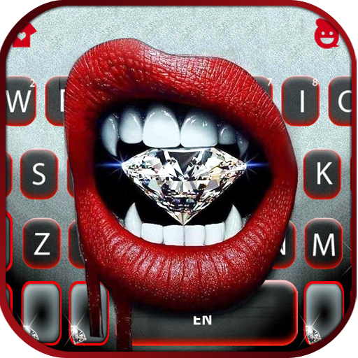 Diamond Lips Keyboard Backgrou logo