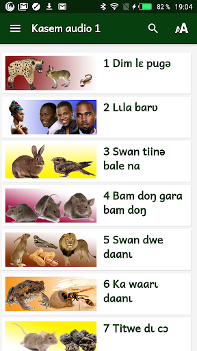 Android application Contes 1 kassem avec audio screenshort
