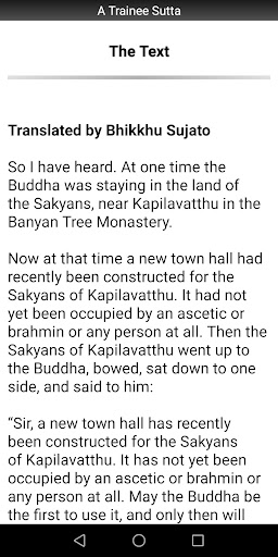 A Trainee Sutta - Buddhism Screen 2