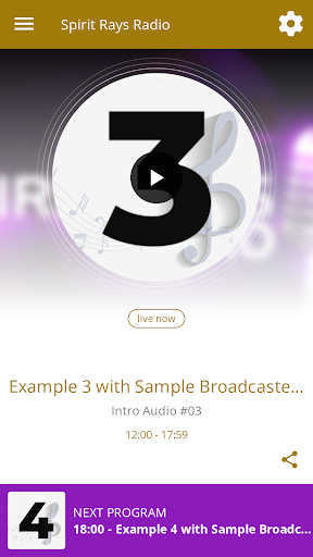 Android application Spirit Rays Radio screenshort