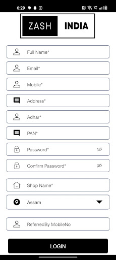 Android application Zash India screenshort