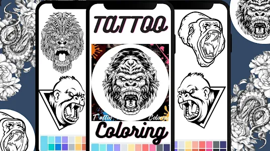 Tattoo Kong Beast Coloring