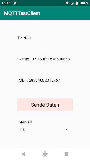 Android application MQTT Test App screenshort