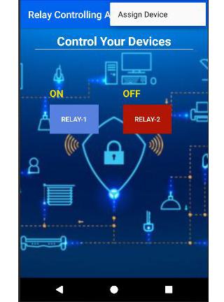IoT Based Relay Controlling Ap Screen 2