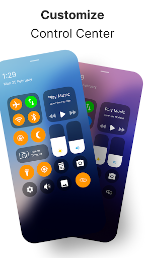 Android application iOS Style Control Center screenshort