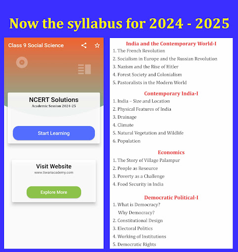 Android application Class 9 Social Science 2024-25 screenshort