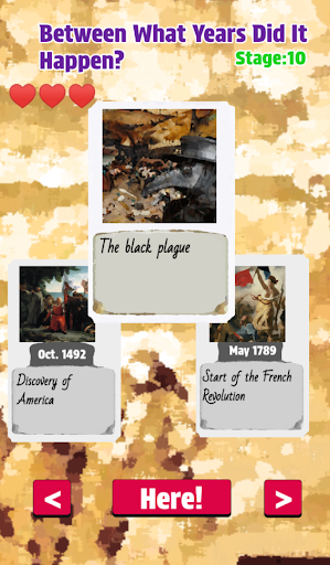 When Did It Happen? History Screen 2