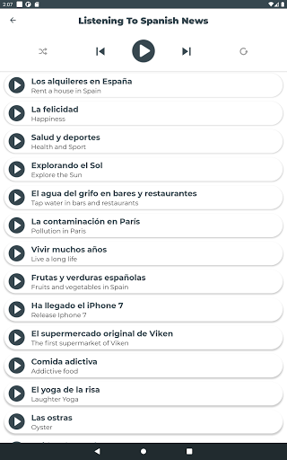 Spanish ー Listening・Speaking