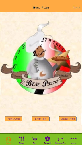 Android application Bene Pizza Leeds screenshort