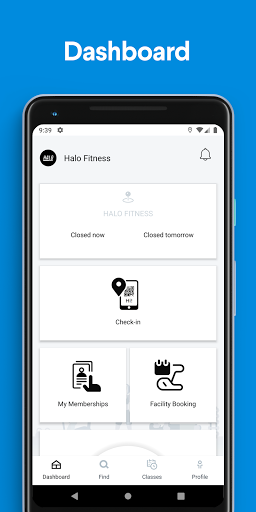 Android application Halo Fitness screenshort
