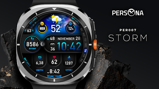Android application Animated Weather PER007 Storm screenshort