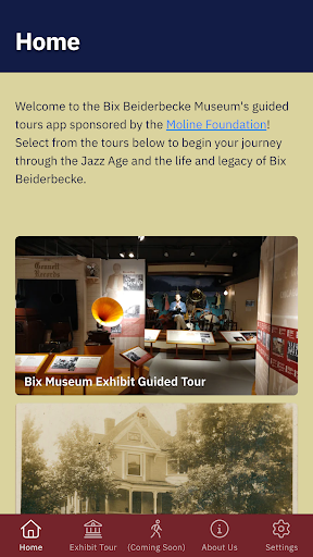 Android application Bix Beiderbecke Museum Tours screenshort