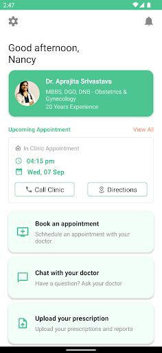 GyneAssist - For Patients Screen 2