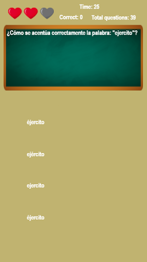 Android application Los Acentos Juego Educativo screenshort