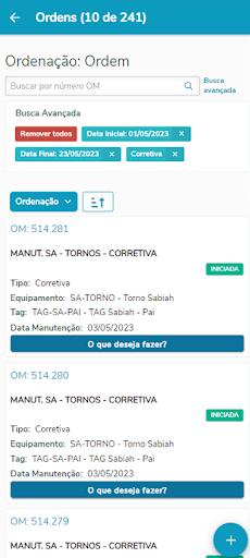 Minha Manutenção - Datasul Screen 3
