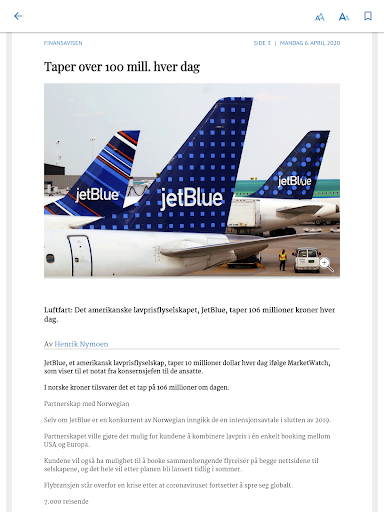 Finansavisen eAvis Screen 3