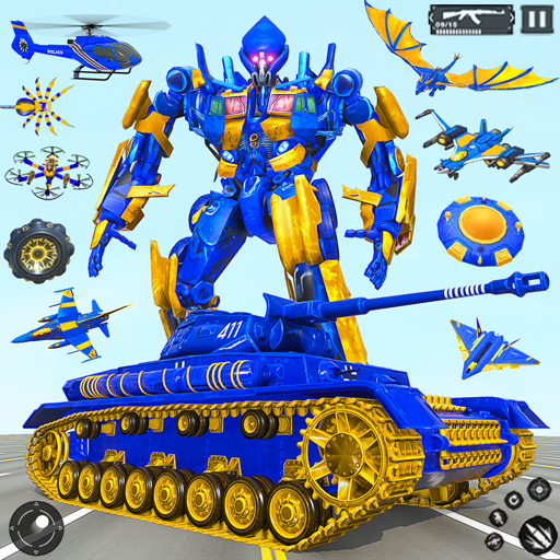 Army Tank Robot Car Games: