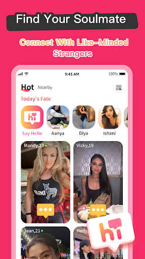 Android application Glinty - Video Chat & Online screenshort