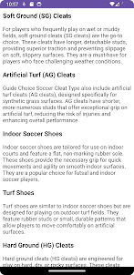 Guide Choice Soccer Cleat Type