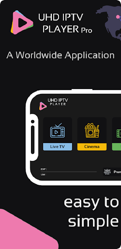 Android application UHD IPTV Player Pro screenshort