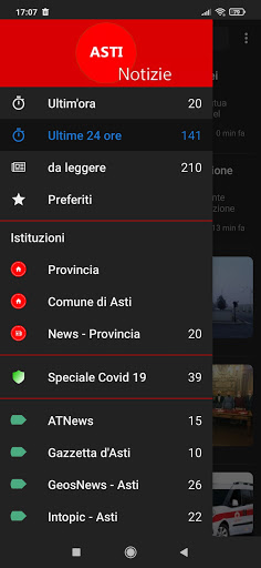 Android application Asti notizie screenshort