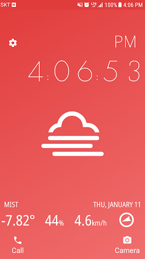 Android application Red Clock - Desk Clock screenshort